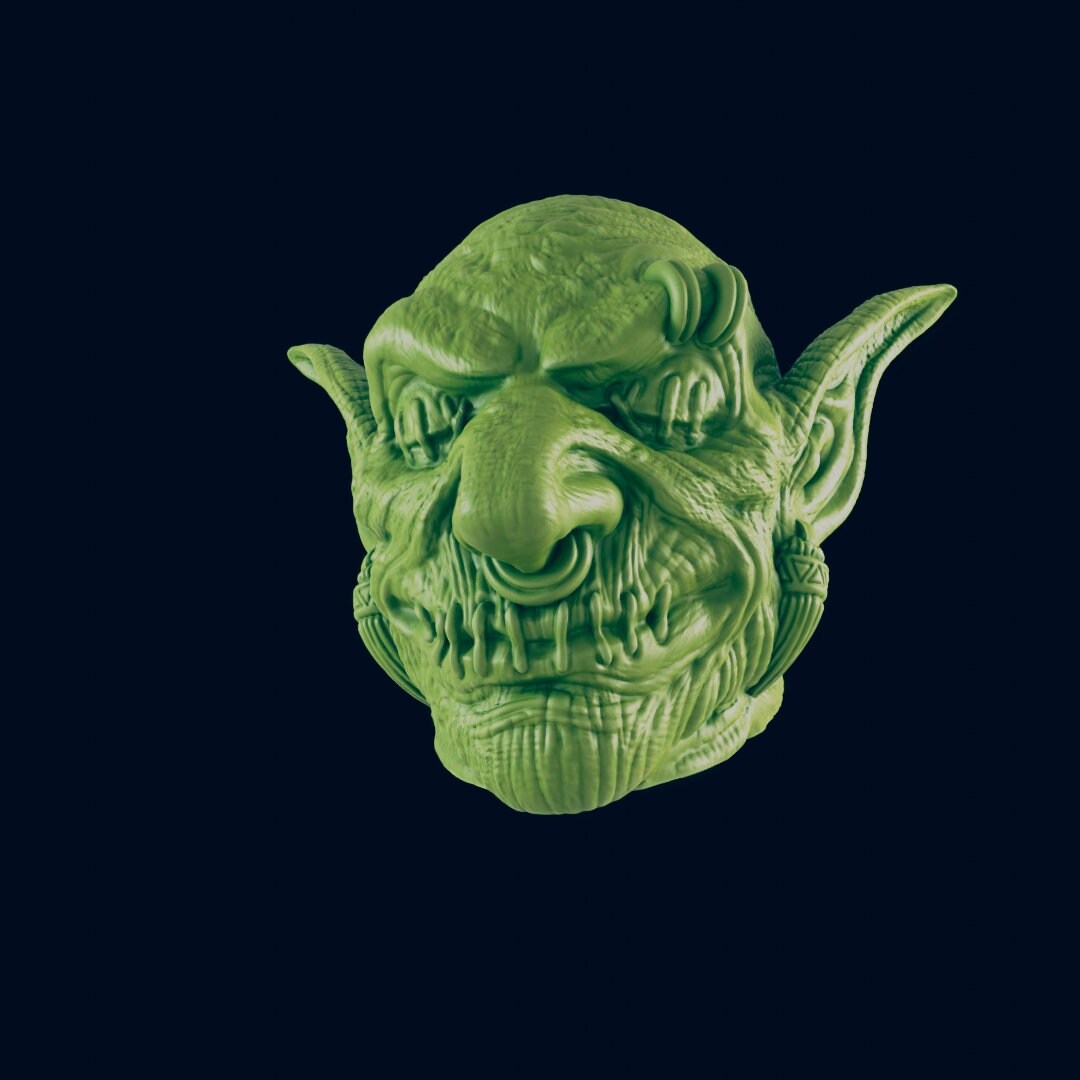 Shrunken Goblin Head Props Cosplay Artefact Head 3d Printed