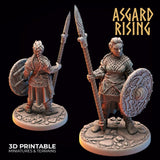 Shield Maiden Set 2 / Viking / Warrior / Pathfinder / DnD / D&D / Asgard Rising / 3D Print / 4K Mini / TableTop Miniature / RPG