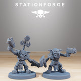 Goblin Beserkers / Beserker / Goblins / Orc / Infantry / Sci Fi / Space / Table Top / Station Forge / 3D Print / 4K Mini / Wargaming