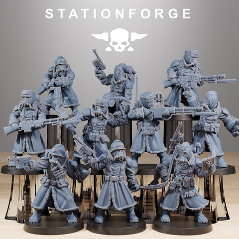GrimGuard Frostwatch / Soldier / Snow / Imperial / Infantry / Sci Fi / Space / Table Top / Station Forge / 3D Print / 4K Mini /Wargaming