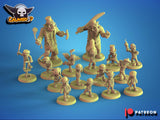 A Clockwork Green Football Team / Goblin / Goblin Team / Clockwork Orange / Fantasy Football Team / Tabletop / Miniatures / Boardgame