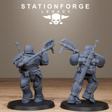 Solaris Infantry / Knights / Humans / Melee / Infantry / Dungeon / Steampunk / Fantasy / Table Top / Station Forge Legacy / Wargaming