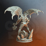 Demon of Ash / Demon / Monster / Pathfinder / DnD / DM Stash / 3D Print / 4K Mini / TableTop Miniature / 32mm / 75mm