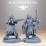 Royal Guard Templars / Soldier / Infantry / Imperial / Royal / Sci Fi / Space / Table Top / Station Forge / 3D Print / 4K Mini / Wargaming