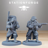 GrimGuard Combatants / Soldier / Imperial / Infantry / Sci Fi / Space / Table Top / Station Forge / 3D Print / 4K Mini / Wargaming