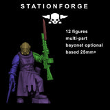 Royal Guard Templars / Soldier / Infantry / Imperial / Royal / Sci Fi / Space / Table Top / Station Forge / 3D Print / 4K Mini / Wargaming