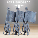 GrimGuard Combatants / Soldier / Imperial / Infantry / Sci Fi / Space / Table Top / Station Forge / 3D Print / 4K Mini / Wargaming