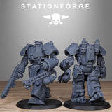 GrimGuard Power Armor / Soldier / Heavy / Mech / Armoured / Imperial / Infantry / Sci Fi / Space  / Station Forge / 3D Print / Wargaming