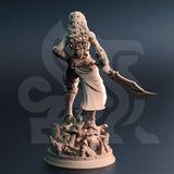 Inedra-Ki / Fighter / Sea / Elf / Warrior / Triton / Pathfinder / DnD / DM Stash / 3D Print / 4K Mini / TableTop Miniature / 32mm / 75mm