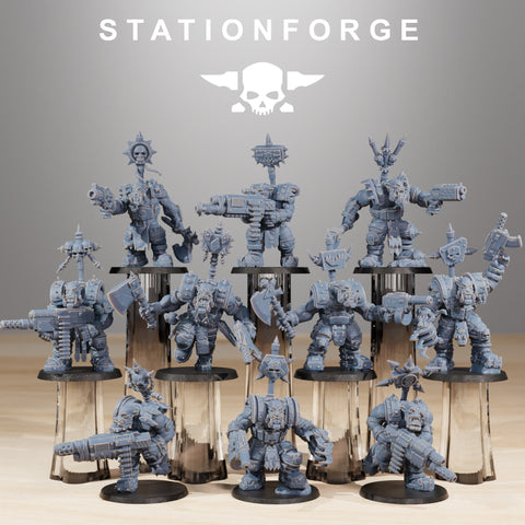 Orkaz Skullkrushers / Orkaz / Orc / Ork / Infantry / Sci Fi / Space / Table Top / Station Forge / 3D Print / 4K Mini / Wargaming