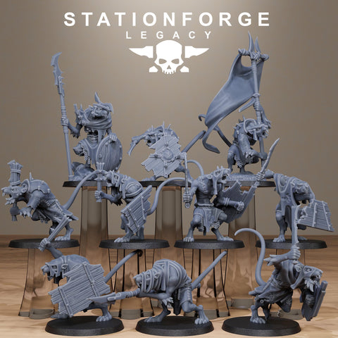 Rotfang Melee Infantry / Rats / Vermin / Infantry / Melee / Dungeon / Steampunk / Fantasy / Table Top / Station Forge Legacy / Wargaming