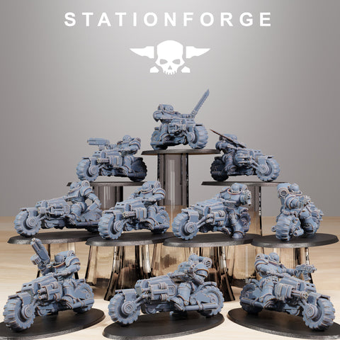 Socratis Bikers / Biker / Commando / Marine / Knight / Infantry / Sci Fi / Space / Table Top / Station Forge / 3D Print /4K Mini/Wargaming