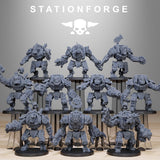 Orkaz Infantry Bots / Orkaz / Orc / Ork / Infantry / Mech / Bot / Sci Fi / Space / Table Top / Station Forge / 3D Print / 4K Mini /Wargaming