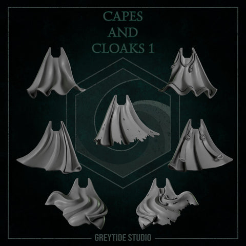 Capes and Cloaks / Imperial / Marine / Pilgrim / Kitbash / Sci Fi / Space / GreyTide Studio / 3D Print / Wargaming
