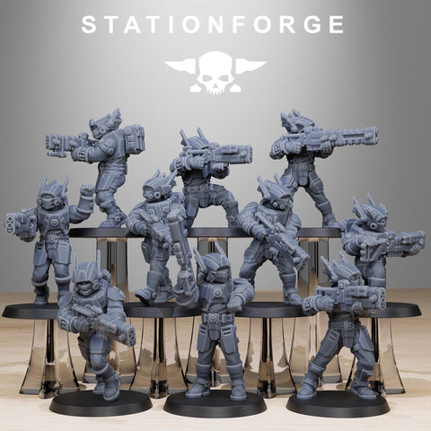 Tarion Assault Squad / Soldier / Infantry / Clones / Kit bash / Sci Fi / Space / Table Top / Station Forge / 3D Print / 4K Mini / Wargaming