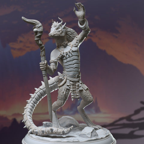 Bobodobo / Kobold / Shaman / Magic / Dragonkin / Pathfinder / DnD / DM Stash / 3D Print / 4K Mini / TableTop Miniature / 32mm / 75mm