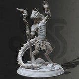 Bobodobo / Kobold / Shaman / Magic / Dragonkin / Pathfinder / DnD / DM Stash / 3D Print / 4K Mini / TableTop Miniature / 32mm / 75mm