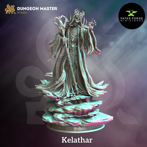 Kelathar / Lich / DnD / GM Stash / 3D Print / 4K Mini / TableTop Miniature / 32mm / 75mm