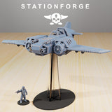 GrimGuard - SF-19A Fighter Plane / Hawk / Bomber / Jet / Sci Fi / Space / Table Top / Station Forge / 3D Print / 4K Mini / Wargaming / RPG