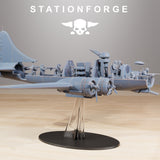 GrimGuard Bomber Plane / Bomber / Jet / Sci Fi / Space / Table Top / Station Forge / 3D Print / 4K Mini / Wargaming / RPG