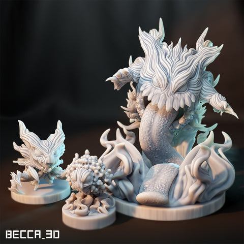 Poison Ghost / Pokemon / Kaijumon / Ghost / Ghastly / Haunter / Gengar / DnD / Monster / Miniature / 3D Print / 4K Mini / TableTop Miniature
