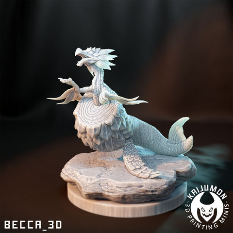 Arctovish / Arctozolt / Pokemon / Kaijumon / Fossil / Gen II / Water / DnD / Monster / Miniature / 3D Print / 4K Mini / TableTop Miniature