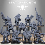 Orkaz Team Fighters / Spec Ops / Orkaz / Orc / Heavy / Infantry / Sci Fi / Space / Table Top / Station Forge / 3D Print / Wargaming