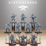 GrimGuard Commandos / Soldier / Commando / Imperial / Infantry / Sci Fi / Space / Table Top / Station Forge / 3D Print / 4K Mini / Wargaming