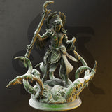 Zarbaeth / Elf / Fey / Druid  / Wasteland / Hero / DnD / Pathfinder / DM Stash / 3D Print / 4K Mini / TableTop Miniature / 32mm / 75mm