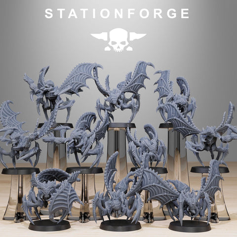 Xenarid Flyer Crawlers / Bug / Infantry / Nids / Infantry / Brood / Swarm / Sci Fi / Space / Table Top / Station Forge / 3D Print /Wargaming