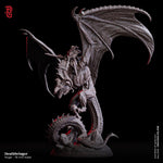 Deathbringer / Dragon / Monster / Dragon Rider / Monster / Pathfinder / DnD / Flesh of God / 3D Print / 4K Mini /TableTop Miniature / 75mm