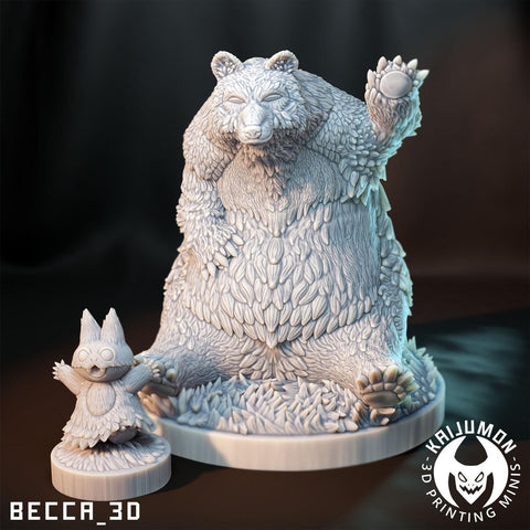 Lax Bear / Pokemon / Kaijumon / Munchlax / Snorlax / Gigamax / DnD / Monster / Miniature / 3D Print / TableTop Miniature