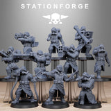 GrimGuard Rocketeers / Soldier / Heavy / Rocket Launcher / Imperial / Infantry / Sci Fi / Space  / Station Forge / 3D Print / Wargaming