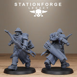 Solaris Archers / Knights / Humans / Archers / Ranged / Dungeon / Steampunk / Fantasy / Table Top / Station Forge Legacy / Wargaming