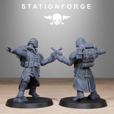 GrimGuard Rocketeers / Soldier / Heavy / Rocket Launcher / Imperial / Infantry / Sci Fi / Space  / Station Forge / 3D Print / Wargaming