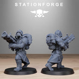 GrimGuard Rocketeers / Soldier / Heavy / Rocket Launcher / Imperial / Infantry / Sci Fi / Space  / Station Forge / 3D Print / Wargaming