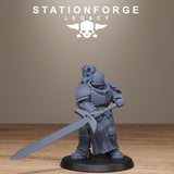 Solaris Greatswordsmen / Knights / Humans / Melee / Infantry / Dungeon / Steampunk / Fantasy / Table Top / Station Forge Legacy / Wargaming