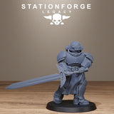 Solaris Greatswordsmen / Knights / Humans / Melee / Infantry / Dungeon / Steampunk / Fantasy / Table Top / Station Forge Legacy / Wargaming