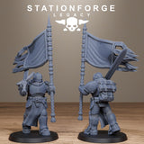 Solaris Greatswordsmen / Knights / Humans / Melee / Infantry / Dungeon / Steampunk / Fantasy / Table Top / Station Forge Legacy / Wargaming