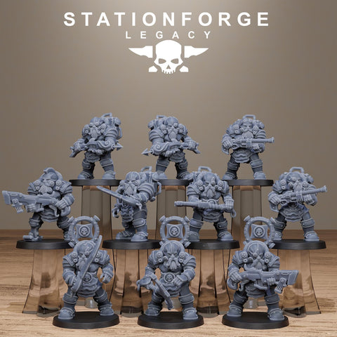 Ironvale Infantry / Dwarves / Dwarf / Infantry / Dungeon / Dieselpunk / Fantasy / Table Top / Station Forge Legacy / DnD /  Wargaming