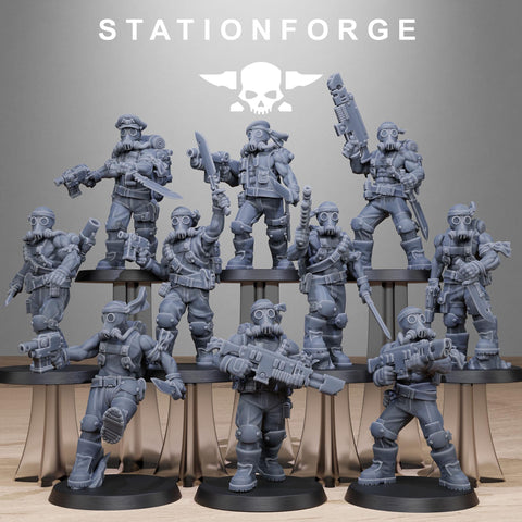 GrimGuard Jungle Fighters 2 / Imperial / Infantry / Sci Fi / Space / Jungle / Table Top / Station Forge / 3D Print / Wargaming