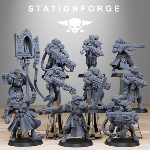 Vodalites Purifiers / Soldier / Knight / Guard / Crusade / Infantry / Sci Fi / Table Top / Station Forge / 3D Print / Wargaming