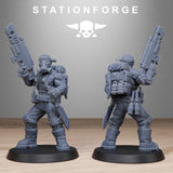 GrimGuard Jungle Fighters 2 / Imperial / Infantry / Sci Fi / Space / Jungle / Table Top / Station Forge / 3D Print / Wargaming