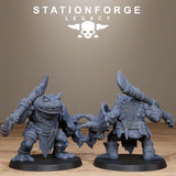 Bogkin Infantry / Dragons / Dungeon / Mystics / Frog / Infantry / Frogkin / Table Top / Station Forge Legacy / DnD /  Wargaming