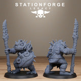 Bogkin Infantry / Dragons / Dungeon / Mystics / Frog / Infantry / Frogkin / Table Top / Station Forge Legacy / DnD /  Wargaming