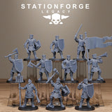Thorncrest Infantry / Templars / Humans / Infantry / Unit / melee / swords / Dungeon / Fantasy / Table Top / Station Forge Legacy /Wargaming