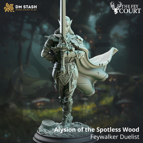 Alysion / Fey / Duelist / Fighter / Fairy / Elf / Druid / Magic / Fae / Fae touched / DnD / DM Stash / 3D Print / TableTop / 32mm / 75mm