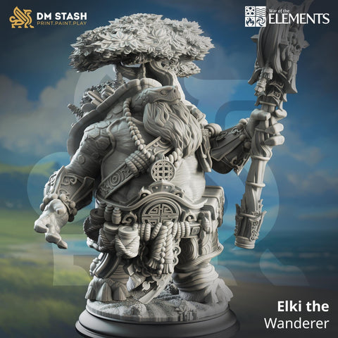 Elki the Wanderer / Turtle / Wizard / Caster / Turtlefolk / Magic / Beastfolk / Tortle / DnD / DM Stash / 3D Print / TableTop / 32mm / 75mm