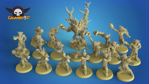 Wood Elves Fantasy Football Team / Elves / Elf Team / Wood Elves Team, Fantasy Football Team / Tabletop / Miniatures / Boardgame