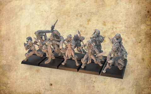 Crazy Girls / Amazonian / Human Team / Amazon Fantasy Football Team / Amazon Team / Tabletop / Miniatures / Boardgame